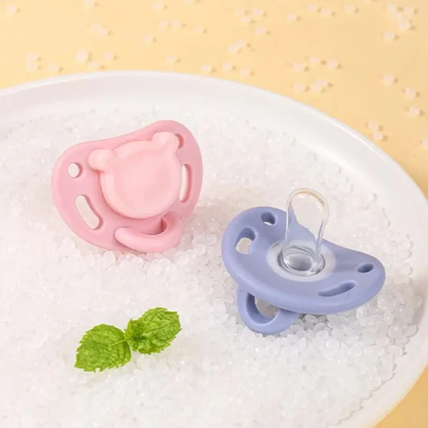 Portable Round Head Silicone Newborn Bite Supplies With Storage Box Soother Nipples Infant Sleep Nipple Cartoon Baby Pacifier