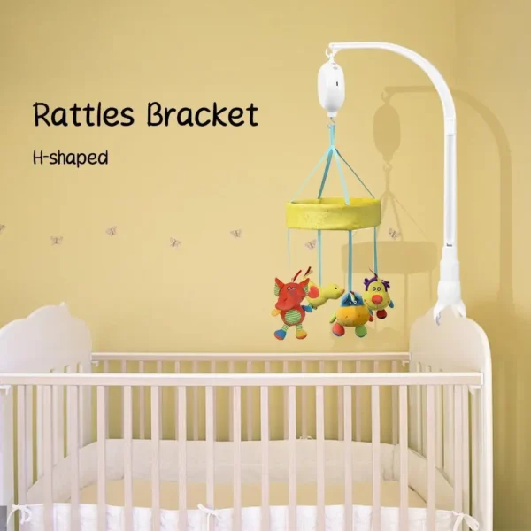 Rotating Infant Crib Rattle Arm Bracket Baby Care Bed Stroller Bell Holder