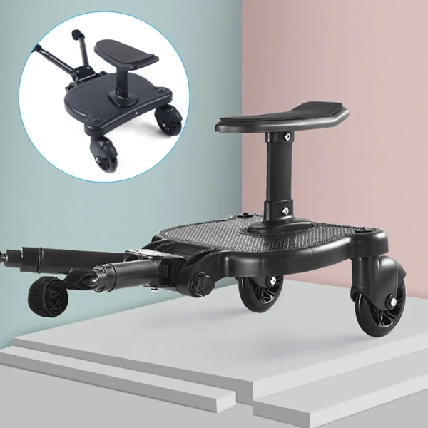 Universal Stroller Board 2 In1 Stroller Ride Buggy Board Wheeled Board Seat Pedal Stroller Board