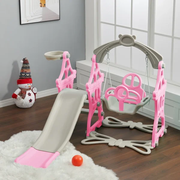 【Breeins】Kids Toys Toddler Swing and Slide Playset for Indoor and Outdoor