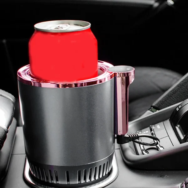 12V Car Office Cup Warmer Cooler with Temperature Display 2 In 1 Beverage Bottle Can Cooler Car Smart Hot Cold Cup Drinks Holder