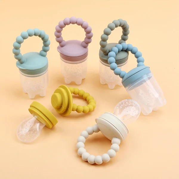 Baby Fruit Feeder Pacifier Safe To Eat Fruit, Anti-Choking Juice, Fruit Mesh Bag, Teething Beads
