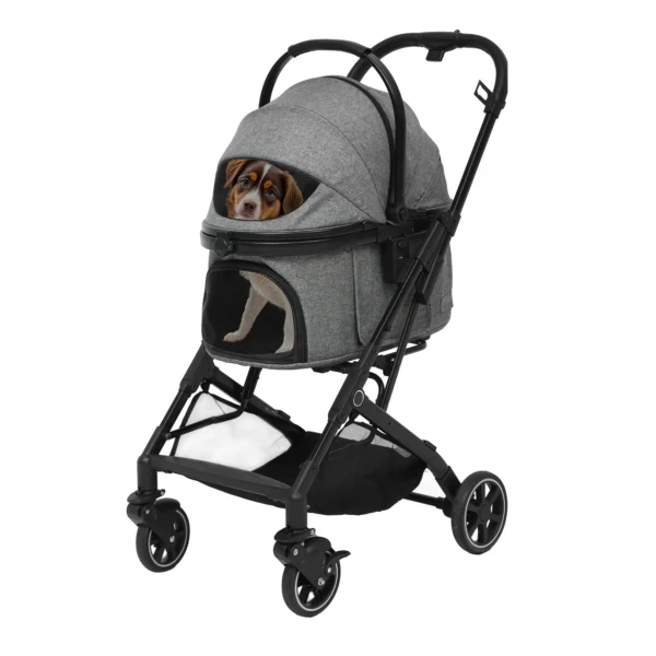 YITAHOME 3-in-1 Pet Stroller - One-Click Foldable for Cats/Dogs with Detachable Carrier & Accessories