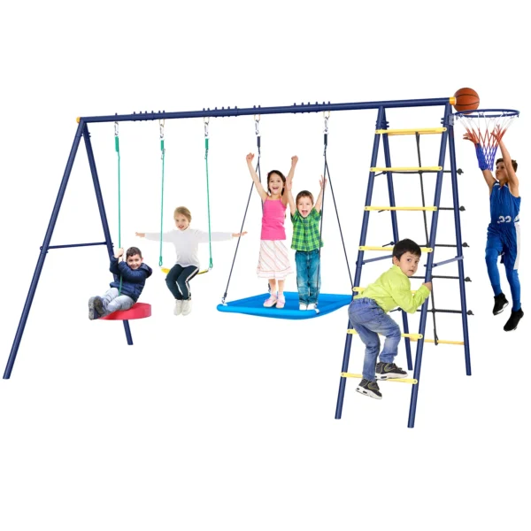 A B C Swing Set Hanging Seat for Kids E D