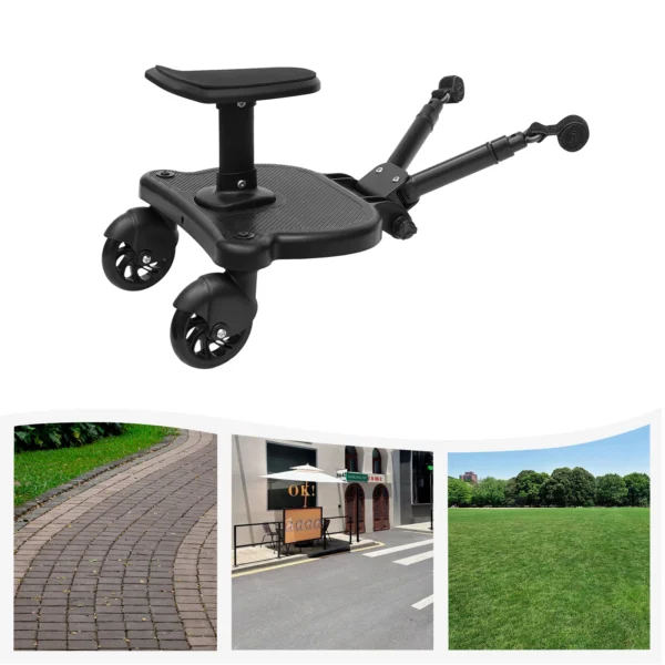 PP Pram Pedal Adapter Stroller Foldable Design Fits Most Strollers Step Eco-Friendly 25kg Capacity for 3-7 Year Olds KIds
