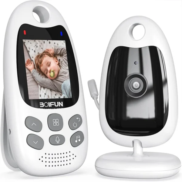 BOIFUN 480P Baby Monitor Camera, Video Baby Phone, Night Vision, VOX, Two-Way Communication, Temperature Sensor, Rechargeable