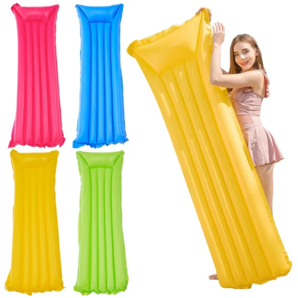 Inflatable Water Hammock Solid Color Swimming Lounge Bed PVC Inflatable Pool Float Lounger for Swimming Pool Party